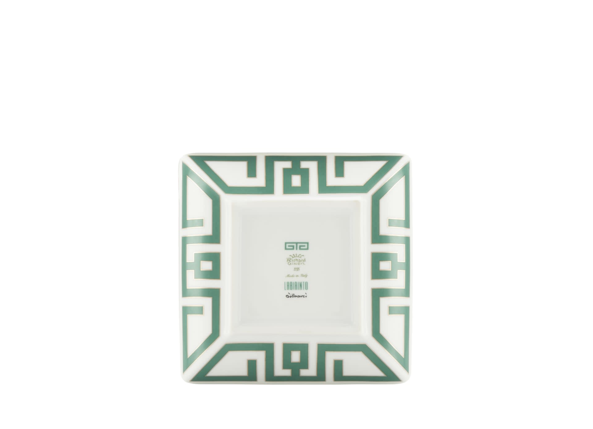 Green Change Tray in porcelain| Labirinto | GINORI 1735